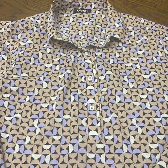 OLSEN Geometric Patterned Shirt - Picture 3 of 10